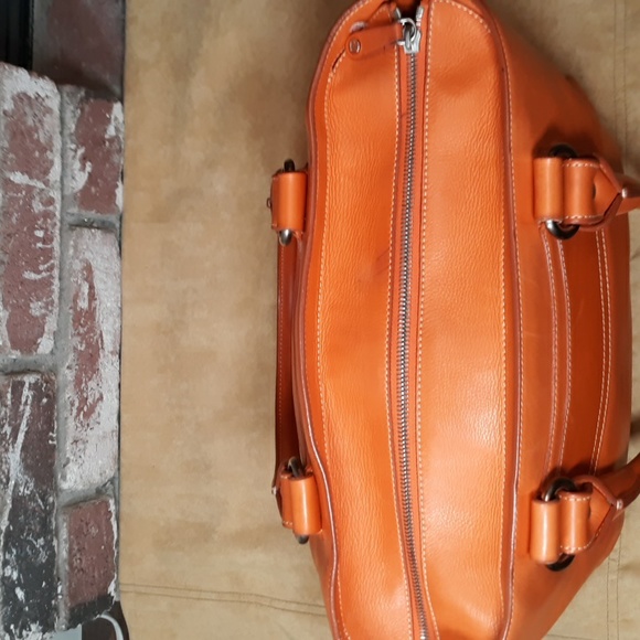 Celine Boogie Orange Leather Handbag - Picture 8 of 16
